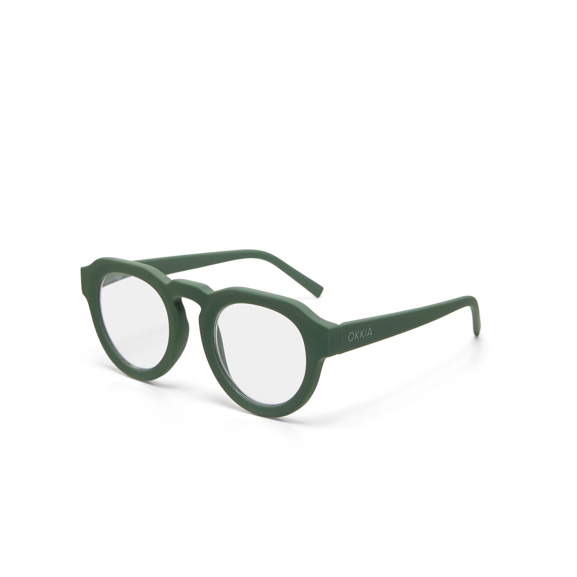 Fabulous Gifts Okkia Reading Glasses & Screen Protector Zeno Round Green 1.00 by Weirs of Baggot Street