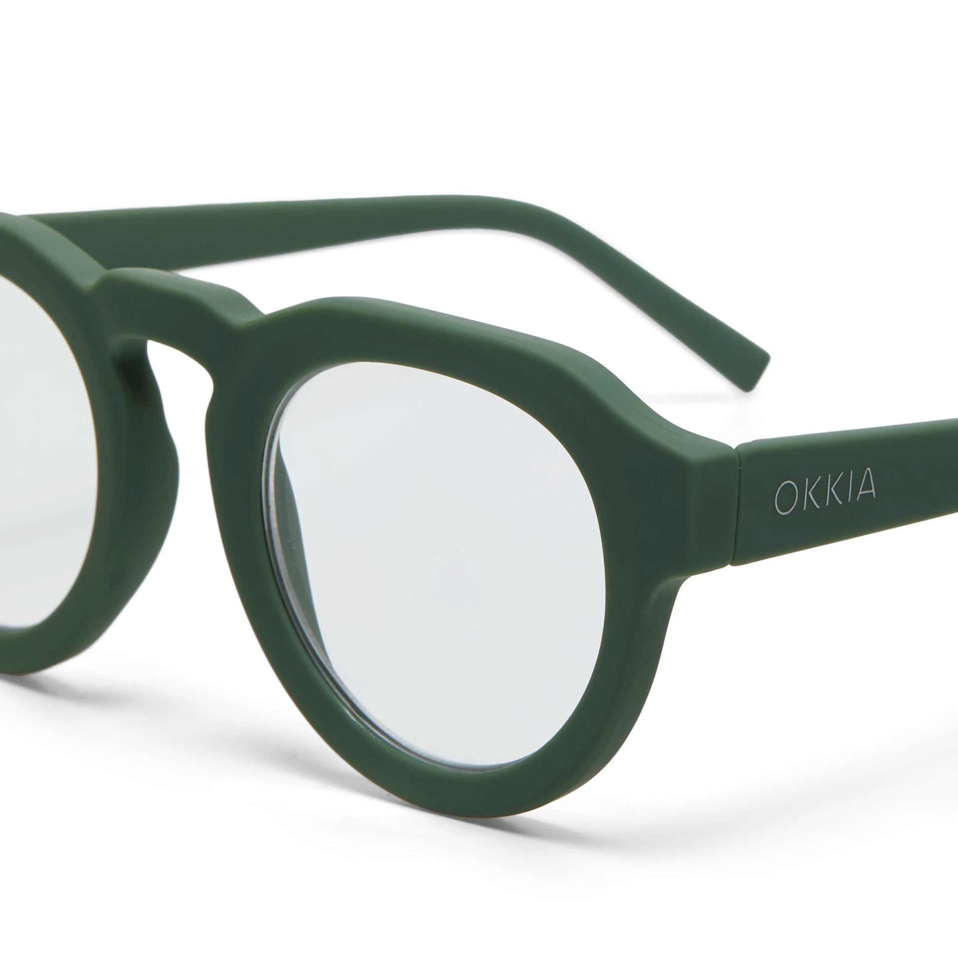 Fabulous Gifts Okkia Reading Glasses & Screen Protector Zeno Round Green 1.00 by Weirs of Baggot Street