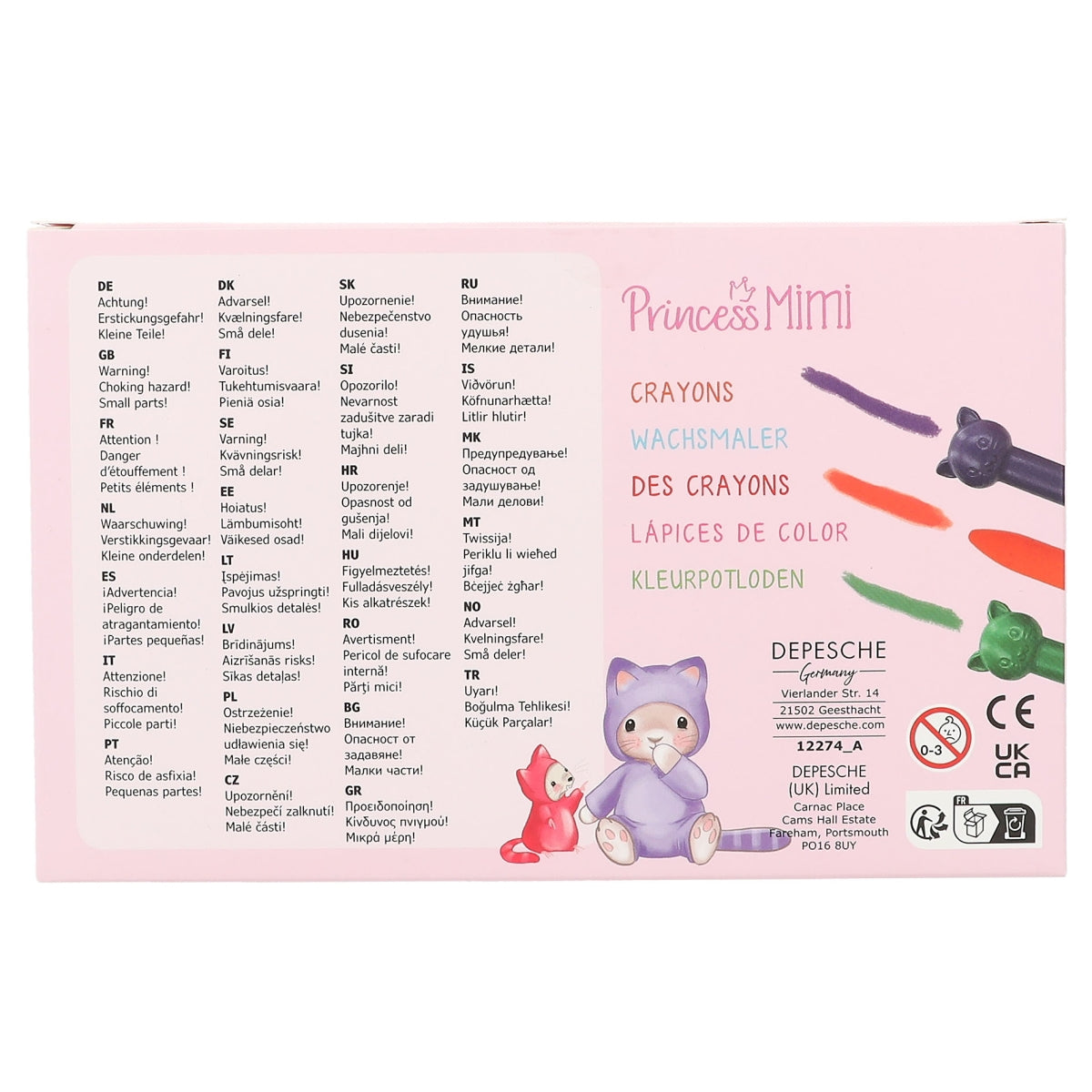 Fabulous Gifts Princess Mimi Crayon With Cat Topper by Weirs of Baggot Street