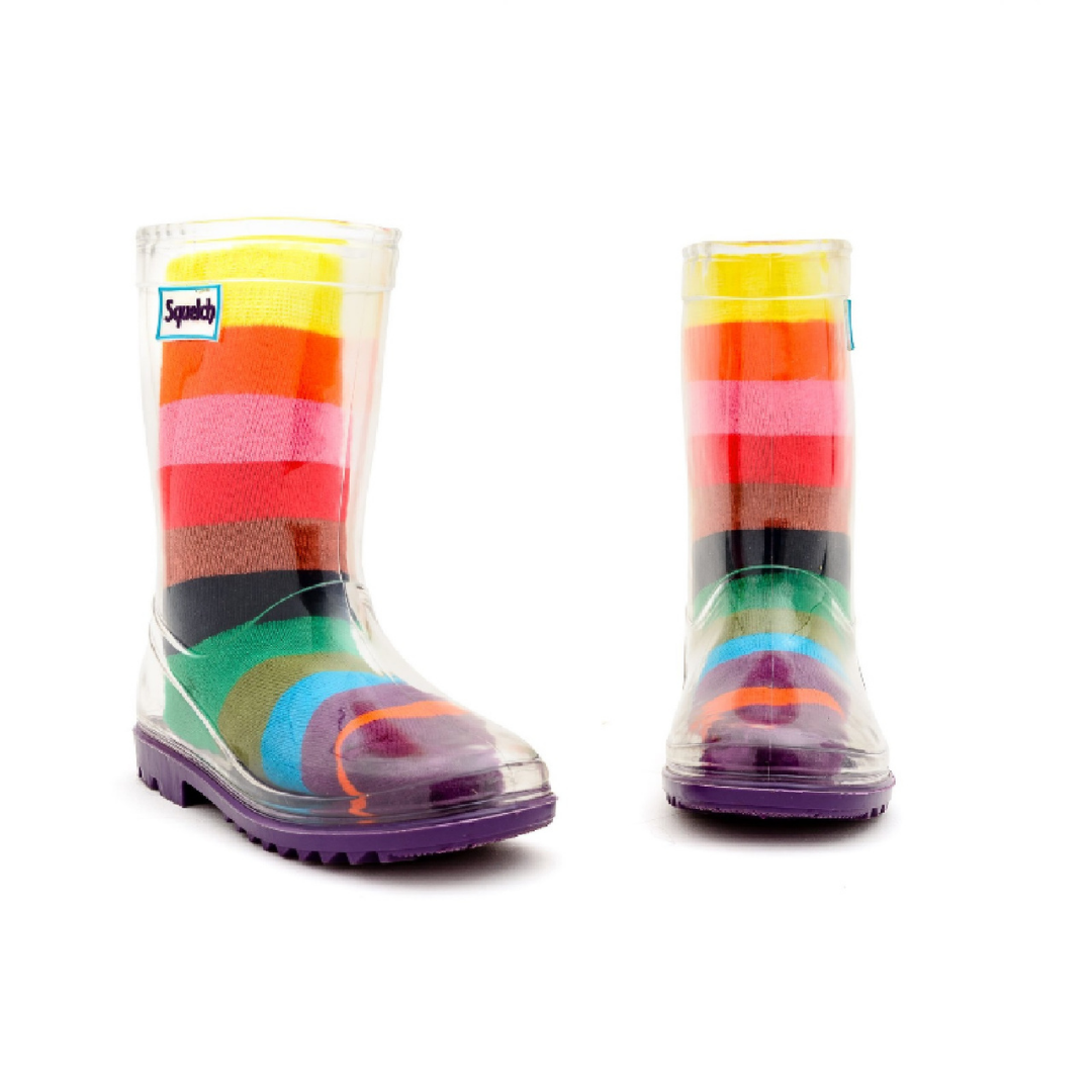 Fabulous Gifts Squelch Tots Socks Rainbow Stripes Age 1-2 by Weirs of Baggot Street