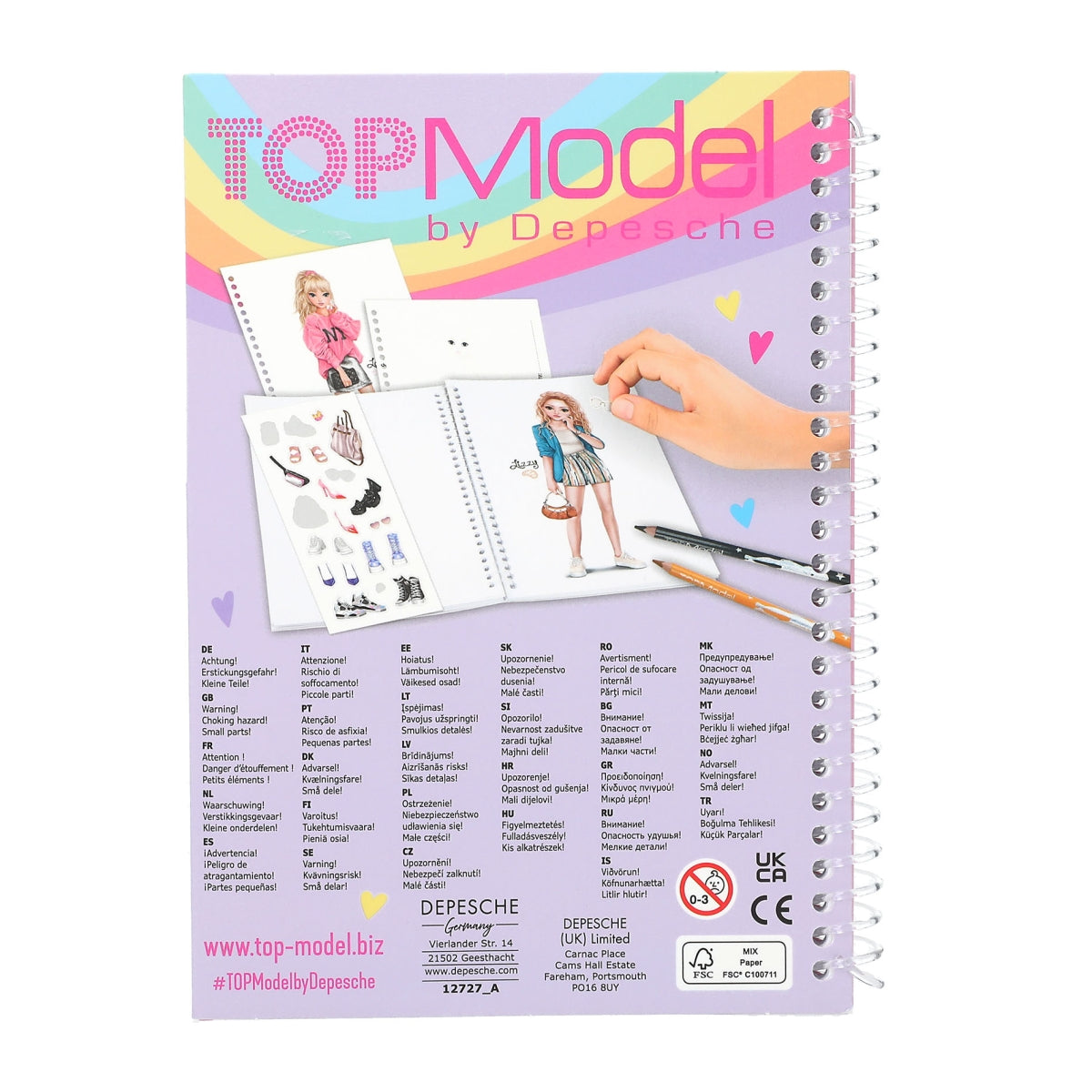 Fabulous Gifts TOPModel Pocket Colouring Book by Weirs of Baggot Street