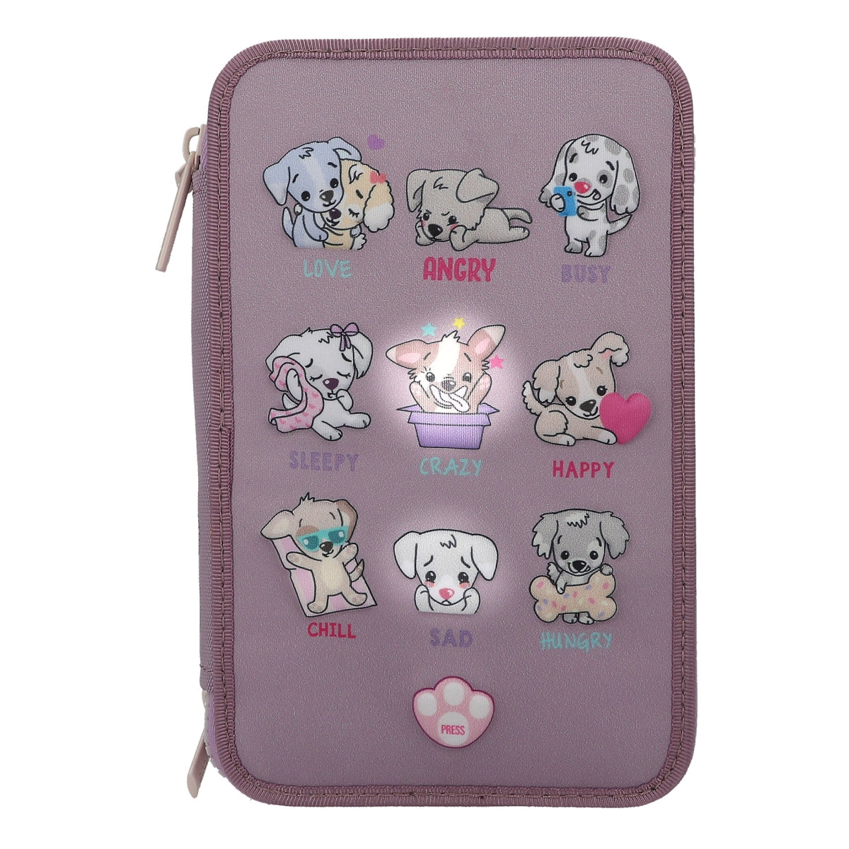 Fabulous Gifts TOPModel Triple Pencil Case LED Dogs Mood Barometer by Weirs of Baggot Street