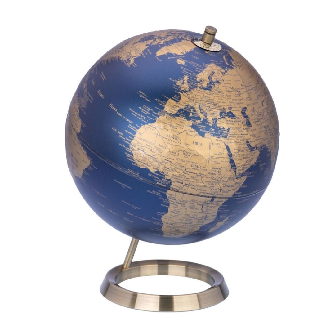 Fabulous Gifts Troika Galileo Globe 10_ Blue_Gold by Weirs of Baggot Street