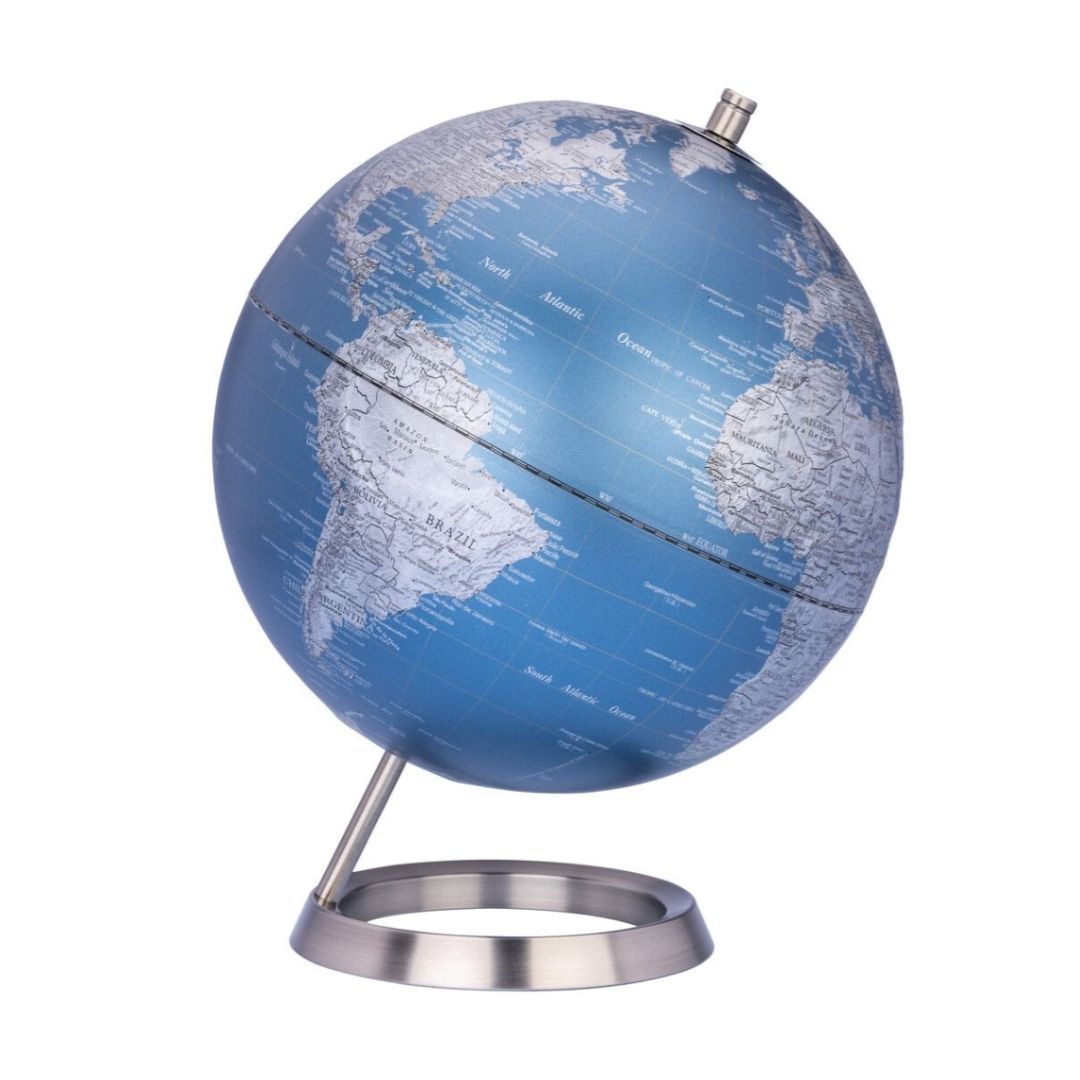 Fabulous Gifts Troika Galileo Globe 10_ Met Blue_Silver by Weirs of Baggot Street