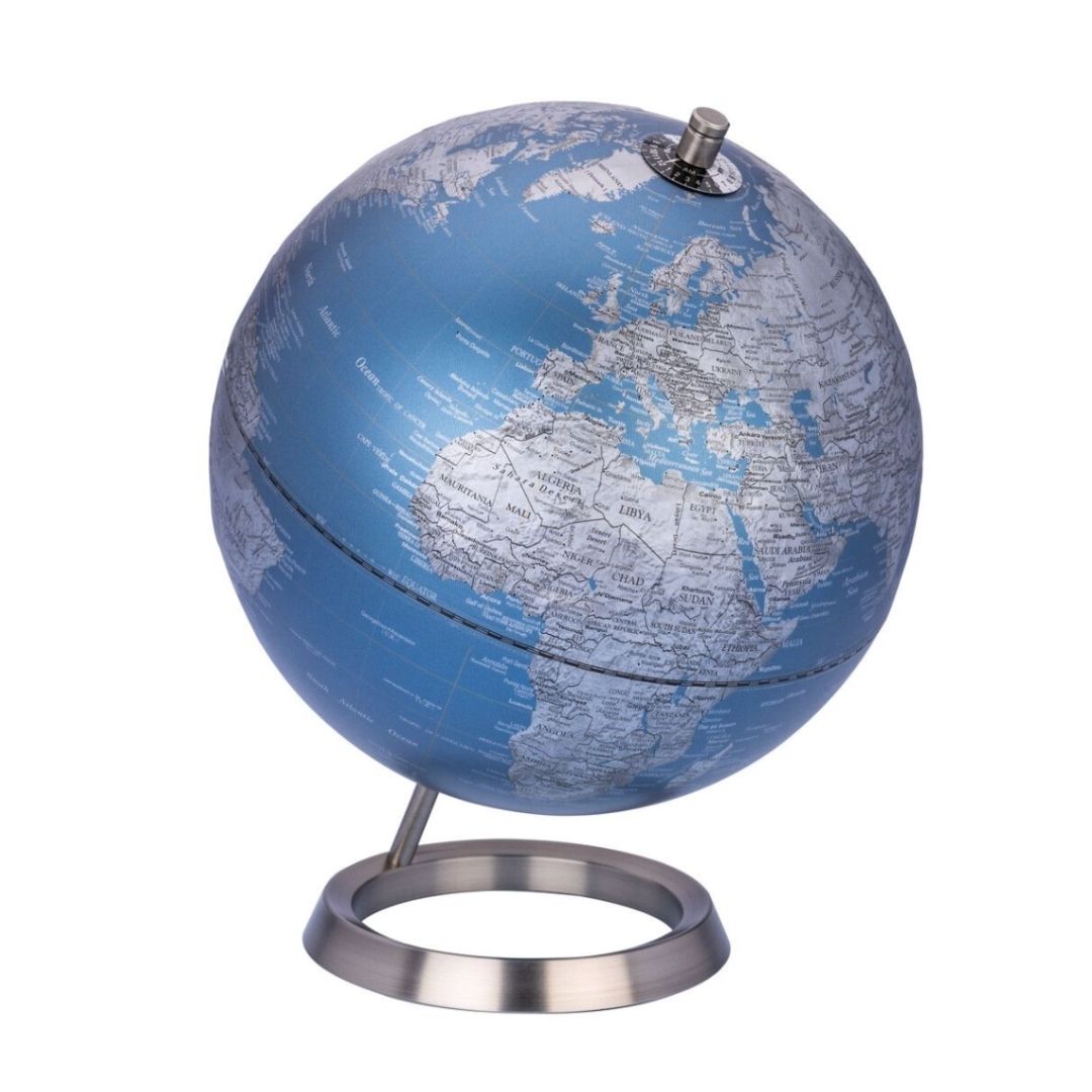 Fabulous Gifts Troika Galileo Globe 10_ Met Blue_Silver by Weirs of Baggot Street