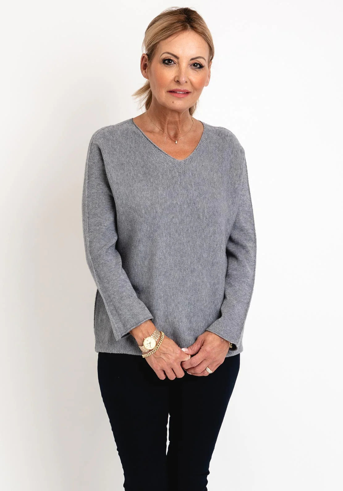 Fabulous Gifts V-Neck Knit Grey by Weirs of Baggot Street