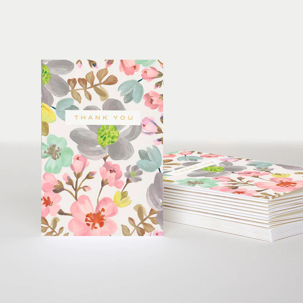 Fabulous Greeting Cards Caroline Gardener Thank You Notecards Floral 10pk  by Weirs of Baggot Street