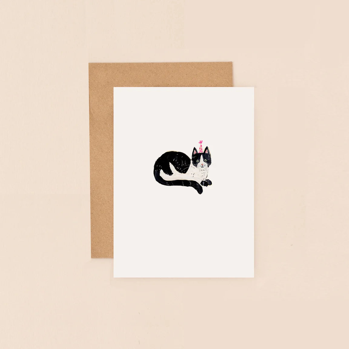 Fabulous Greeting Cards Louise Mulgrew Mini Card Black And White Cat Card by Weirs of Baggot Street