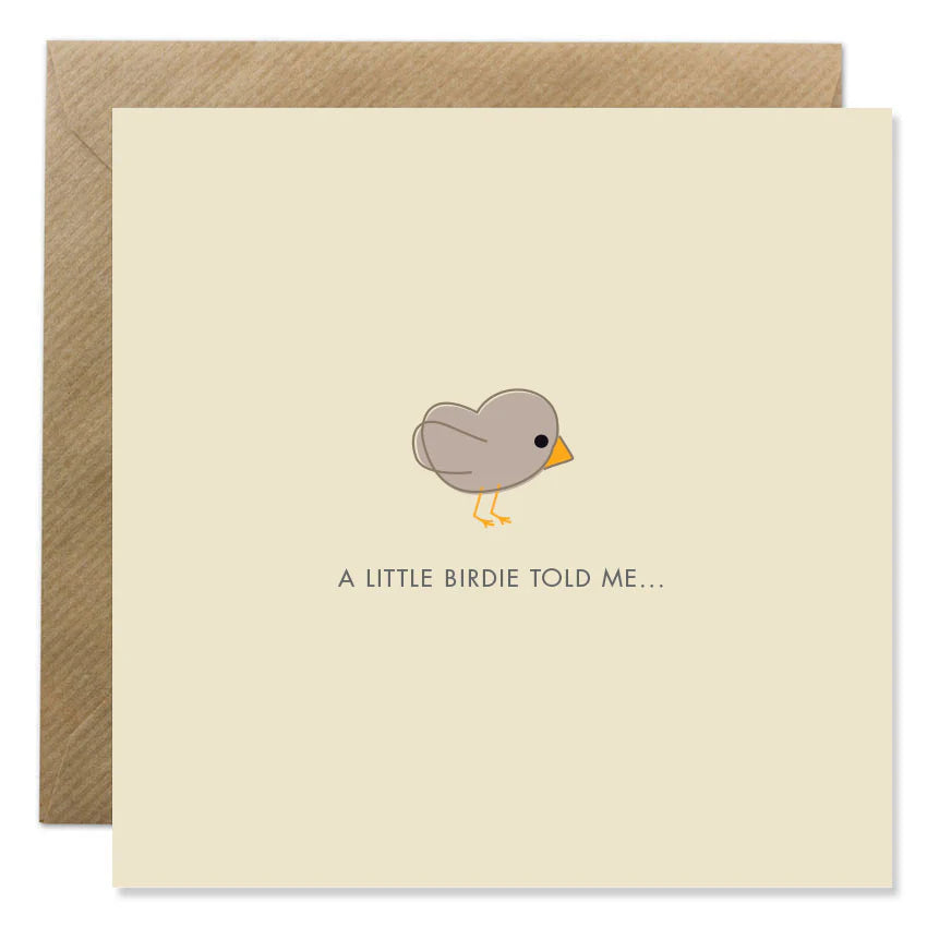 Fabulous Irish Made Greeting Cards Bold Bunny A Little Birdie Told Me Card by Weirs of Baggot Street