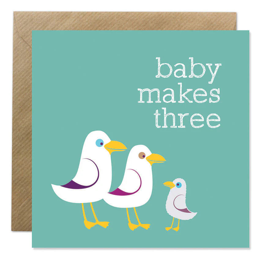 Fabulous Irish Made Greeting Cards Bold Bunny Baby Makes Three Card by Weirs of Baggot Street