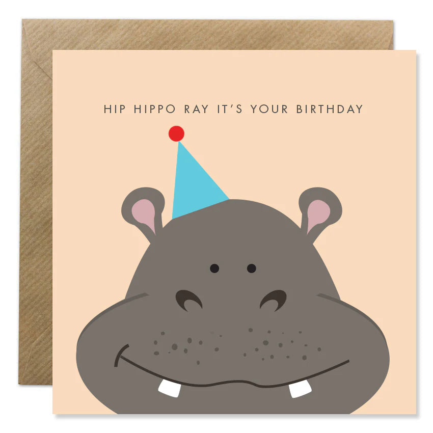 Fabulous Irish Made Greeting Cards Bold Bunny Hip Hippo Ray Birthday by Weirs of Baggot Street