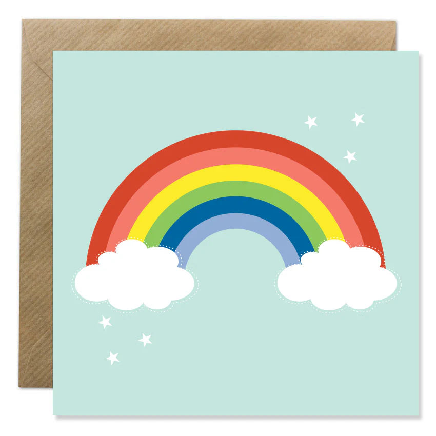 Fabulous Irish Made Greeting Cards Bold Bunny Rainbow Card by Weirs of Baggot Street