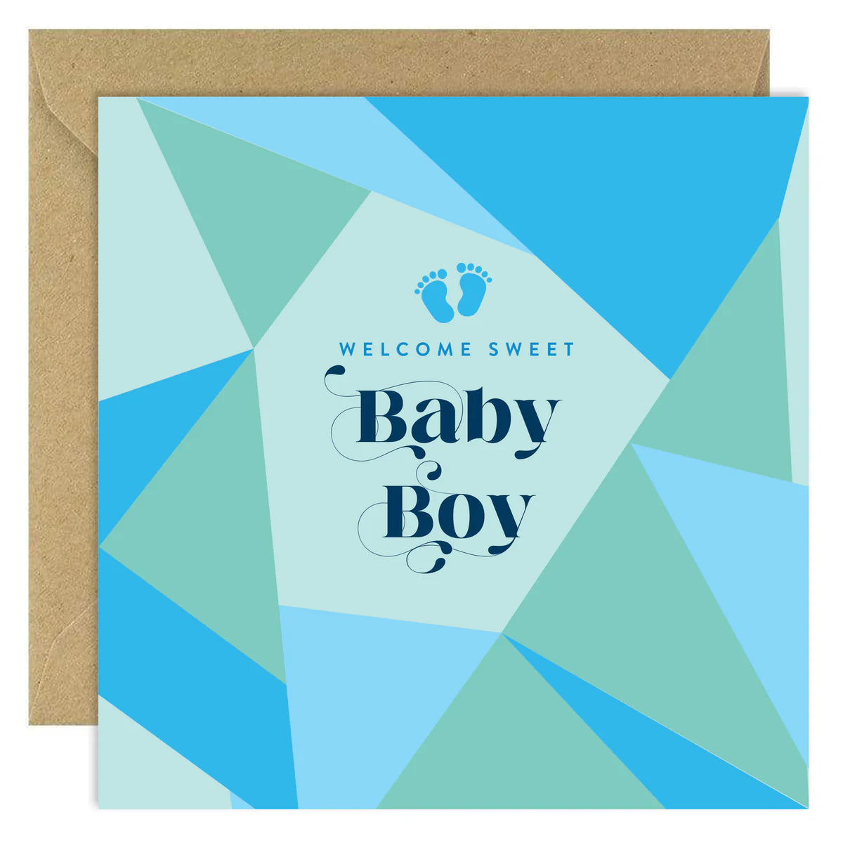 Fabulous Irish Made Greeting Cards Bold Bunny Welcome Baby Boy Geo by Weirs of Baggot Street