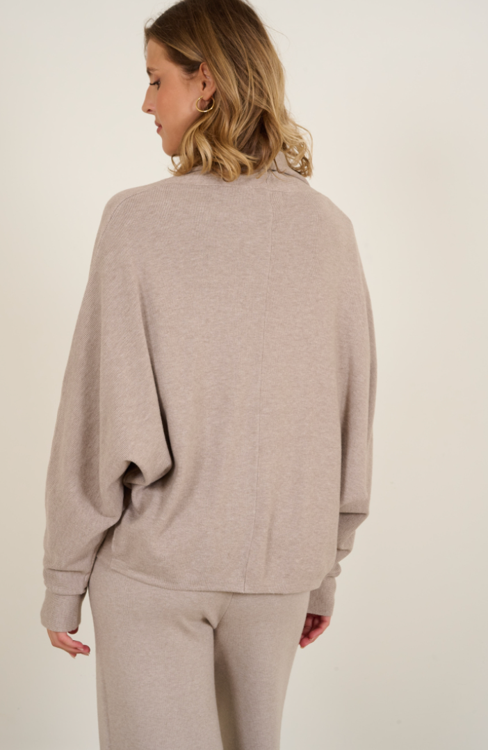 Fabulous Gifts Fashion Heavy Knit Short Cardi Taupe by Weirs of Baggot Street