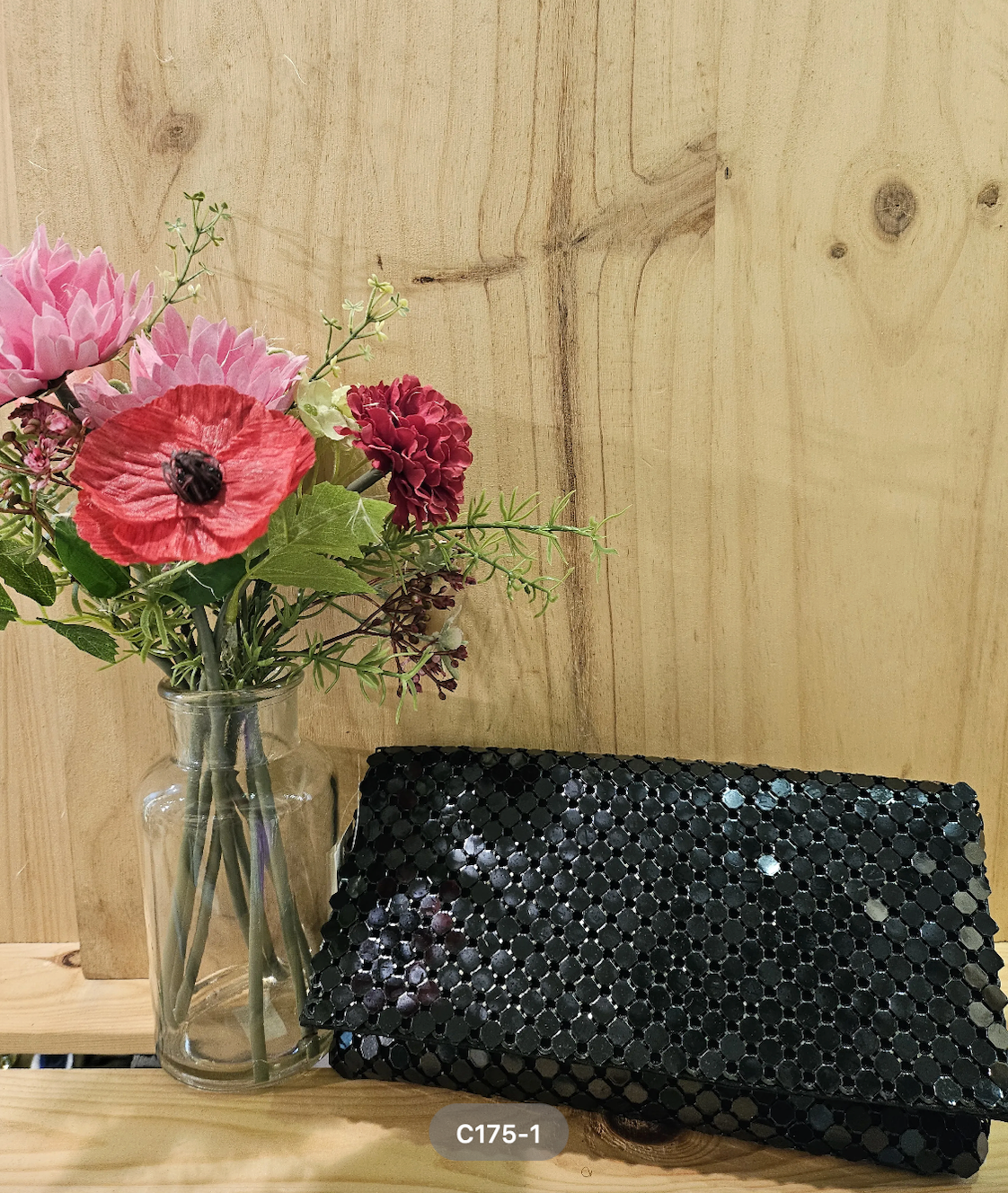 Fabulous Gifts Fashion Large Metallic Bag Black by Weirs of Baggot Street