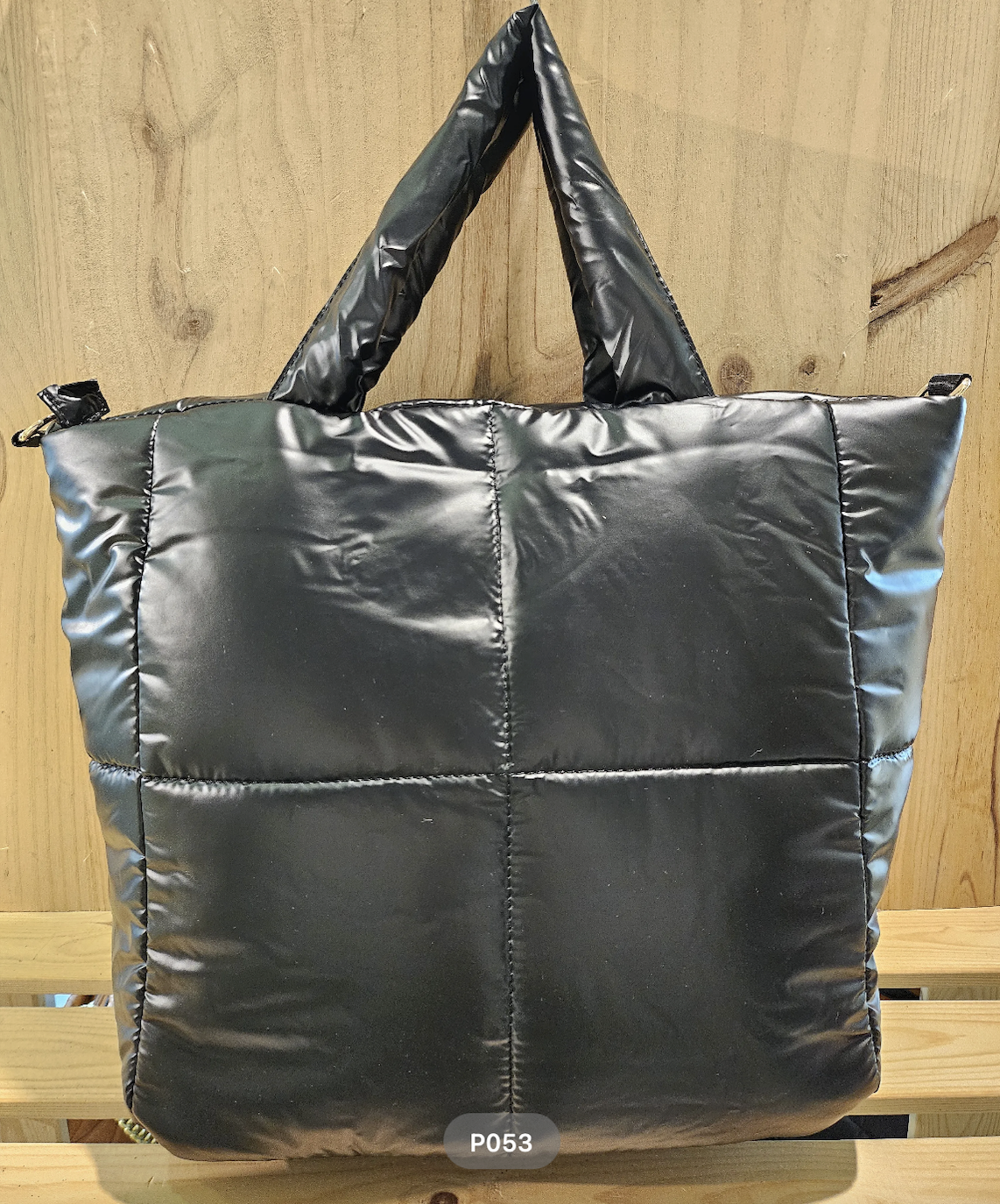 Fabulous Gifts Fashion Large Quilted Bag with Handles Black by Weirs of Baggot Street