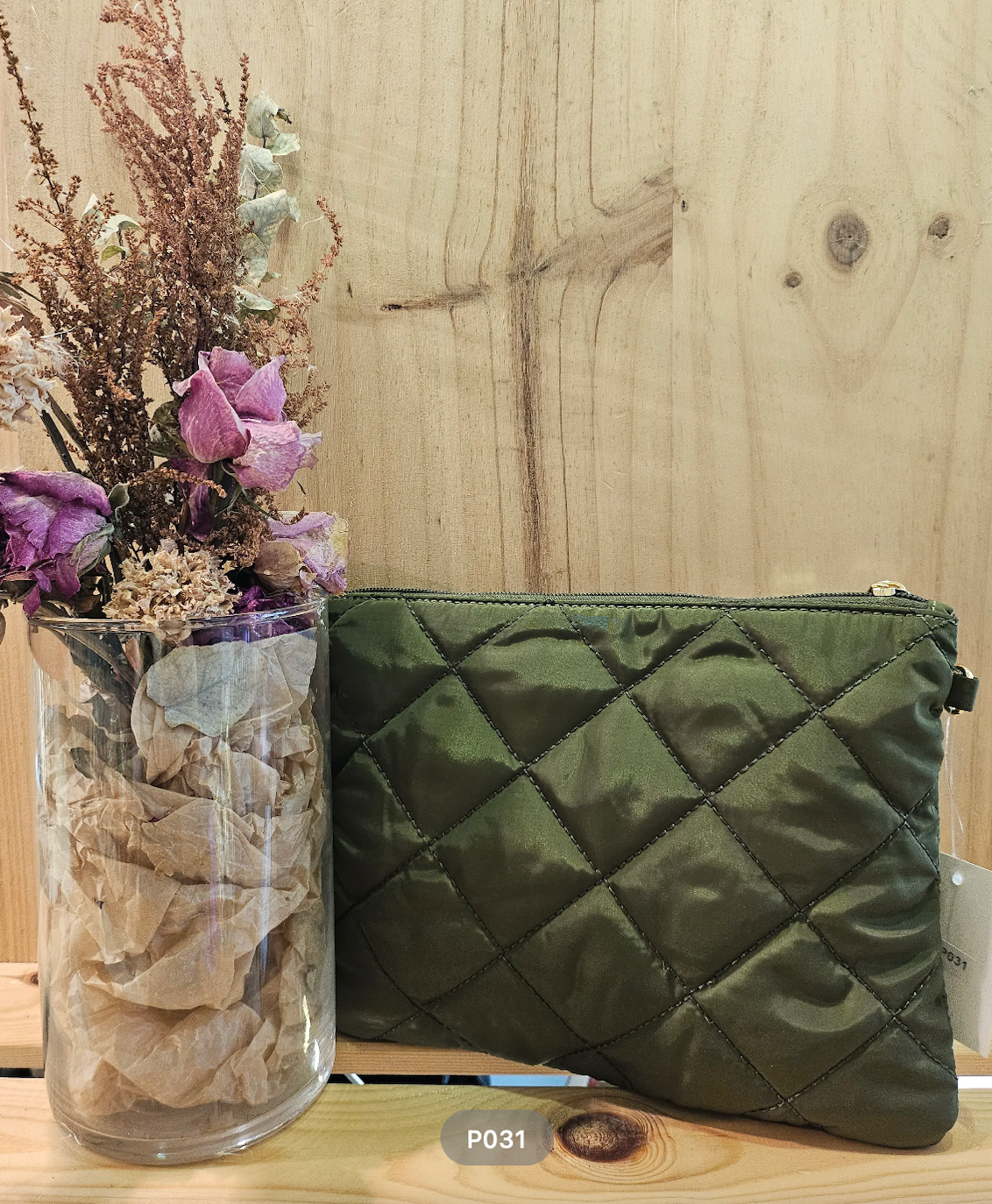 Fabulous Gifts Fashion Quilted Shoulder Bag Green by Weirs of Baggot Street