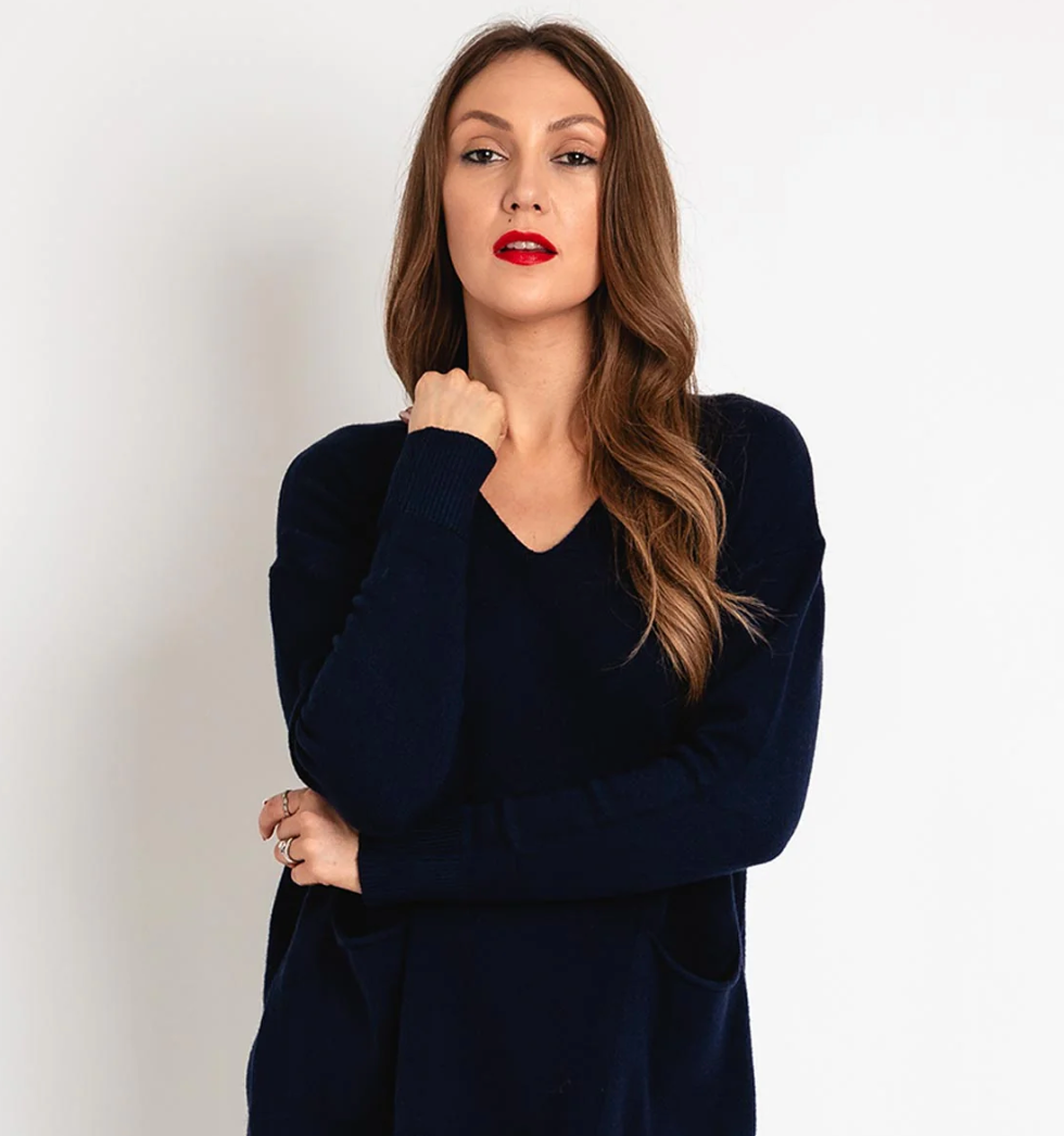 Fabulous Gifts V-Neck Knit Navy by Weirs of Baggot Street