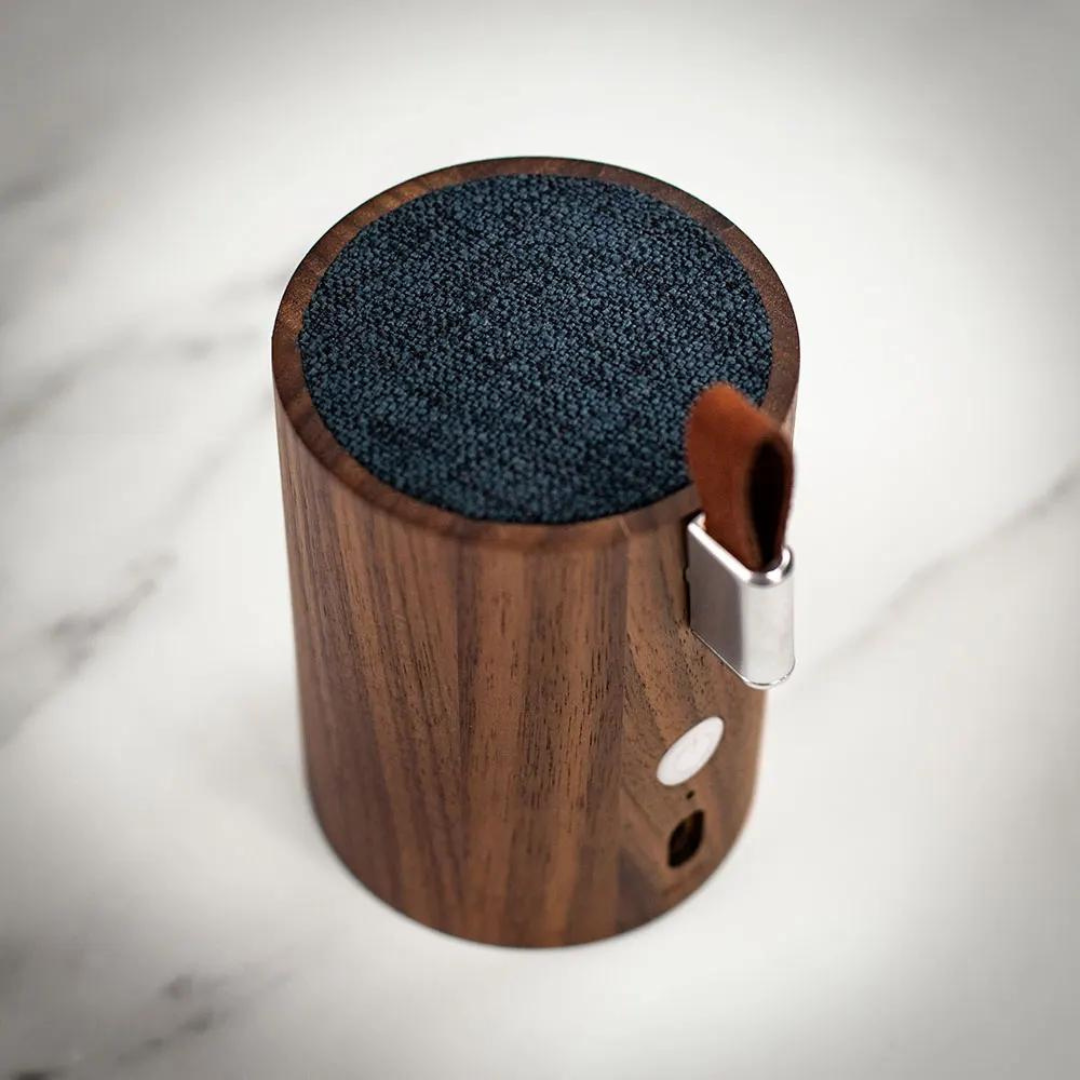 Gingko Design | Drum Light Bluetooth Speaker Walnut by Weirs of Baggot Street