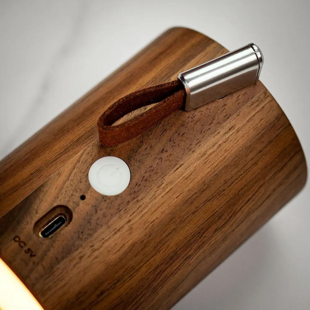 Gingko Design | Drum Light Bluetooth Speaker Walnut by Weirs of Baggot Street