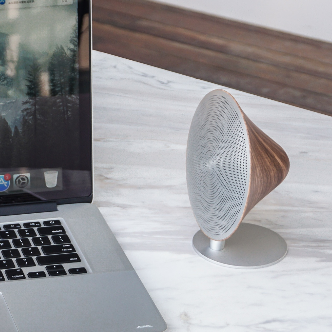 Gingko Design | Mini Halo One Speaker Walnut by Weirs of Baggot Street