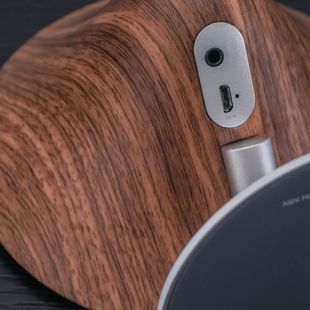 Gingko Design | Mini Halo One Speaker Walnut by Weirs of Baggot Street