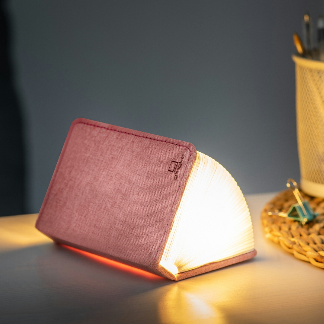 Gingko Design | Mini Smart Book Light Blush Pink by Weirs of Baggot Street