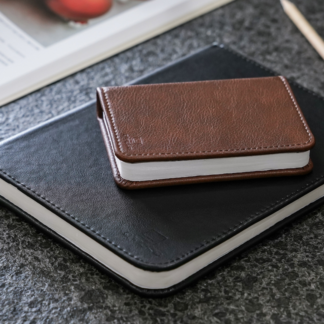 Gingko Design | Mini Smart Book Light Brown Leather Weirs of Baggot Street