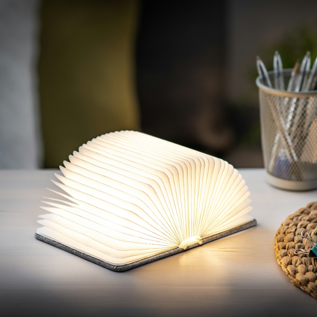 Gingko Design | Mini Smart Book Light Urban Grey by Weirs of Baggot Street