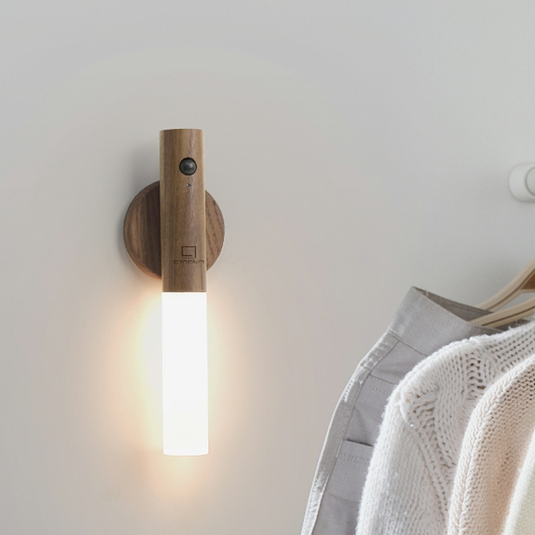 Gingko Design | Smart Baton Light Walnut Wood Weirs of Baggot Street