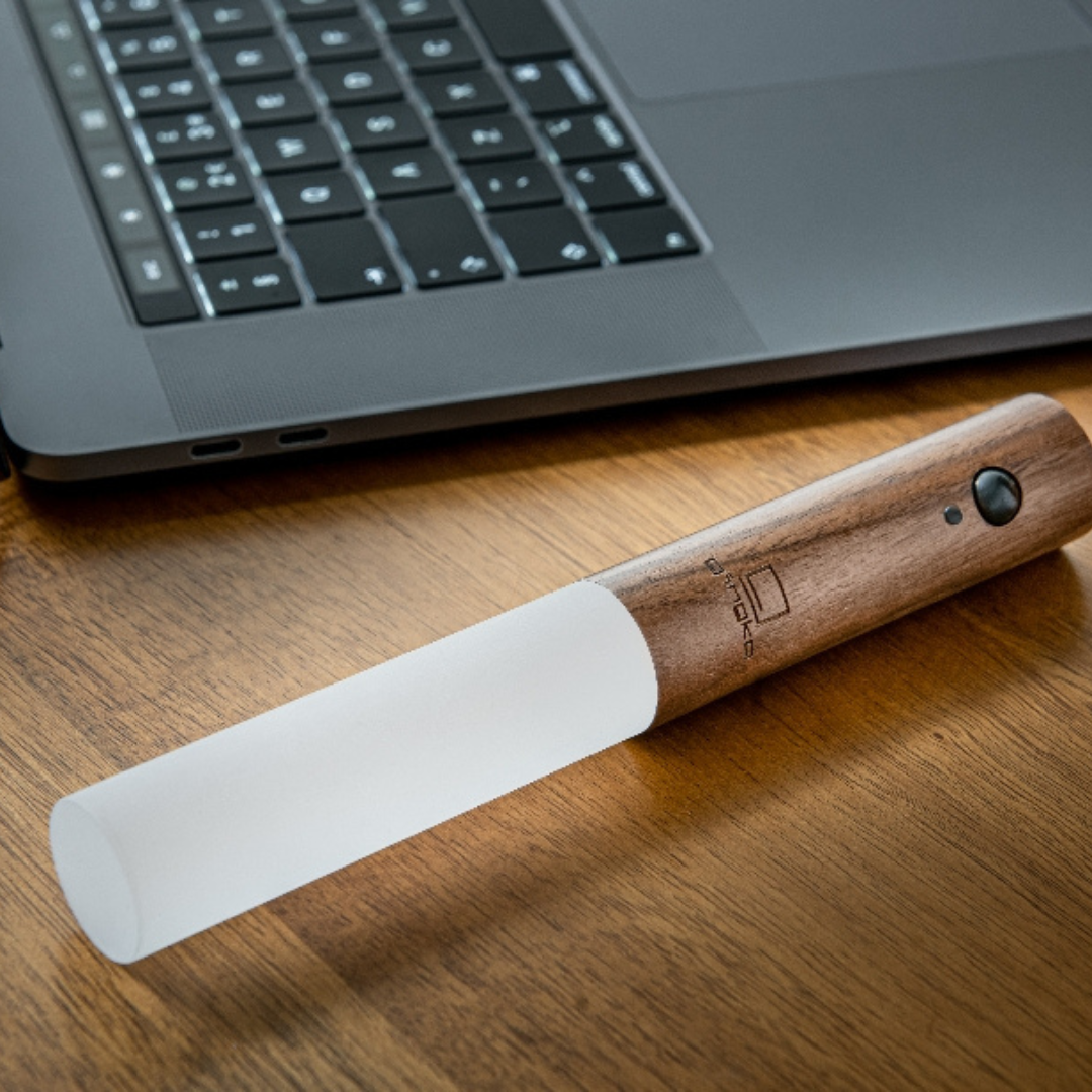 Gingko Design | Smart Baton Light Walnut Wood Weirs of Baggot Street