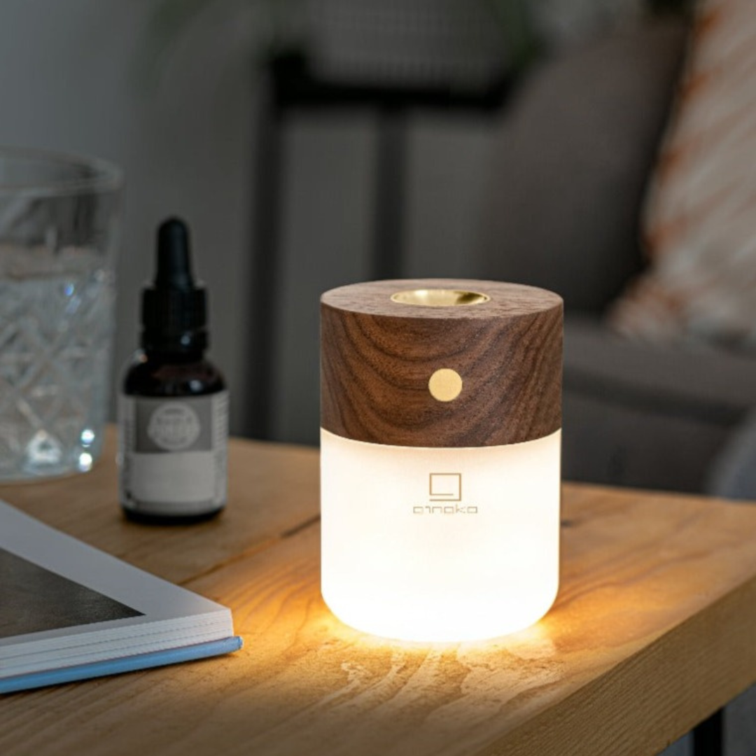 Gingko Design | Smart Diffuser Lamp Walnut Wood by Weirs of Baggot Street