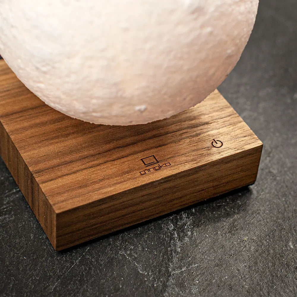 Gingko Design | Smart Moon Lamp Walnut Wood by Weirs of Baggot Street