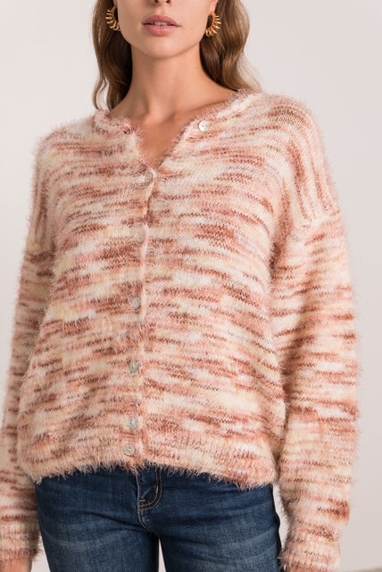 Super Soft Rose Striped Cardigan