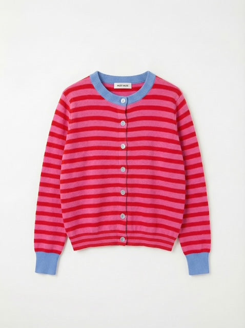Fine Wool Mix Striped Cardigan