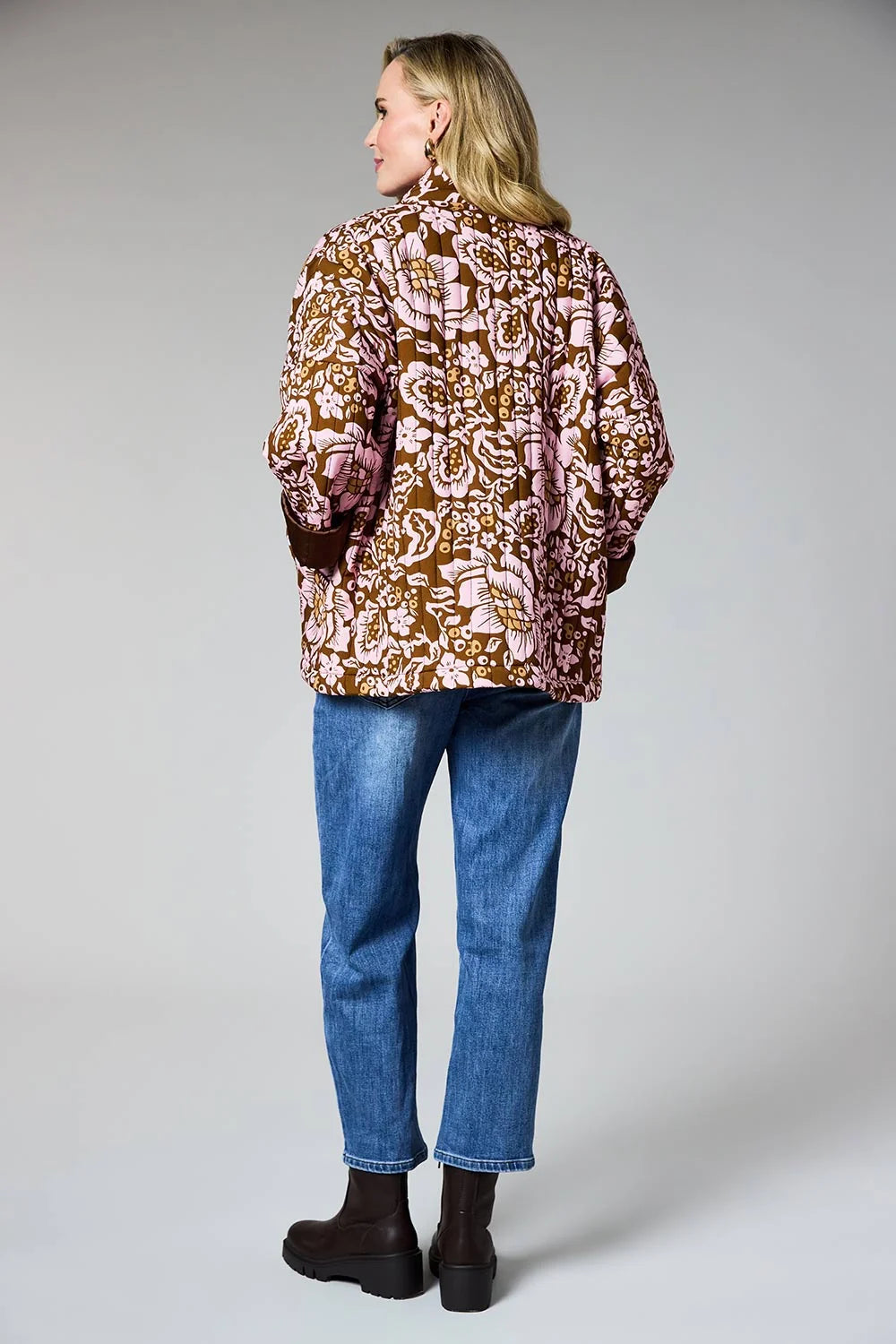 D.E.C.K. Quilted Jacket Pink & Brown by Weirs Gifts3
