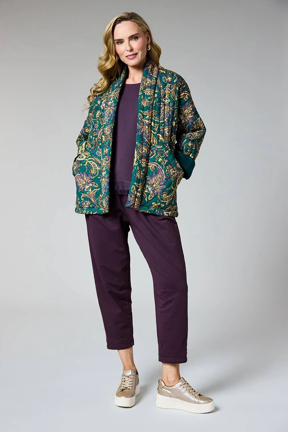 D.E.C.K. Quilted Jacket Teal by Weirs Gifts