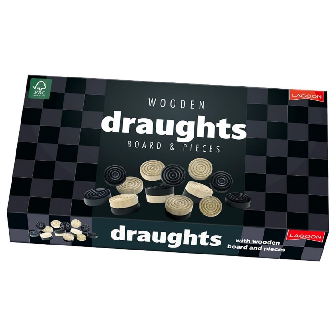 Kids Games | Lagoon Draughts Wooden Board Game by Weirs of Baggot Street