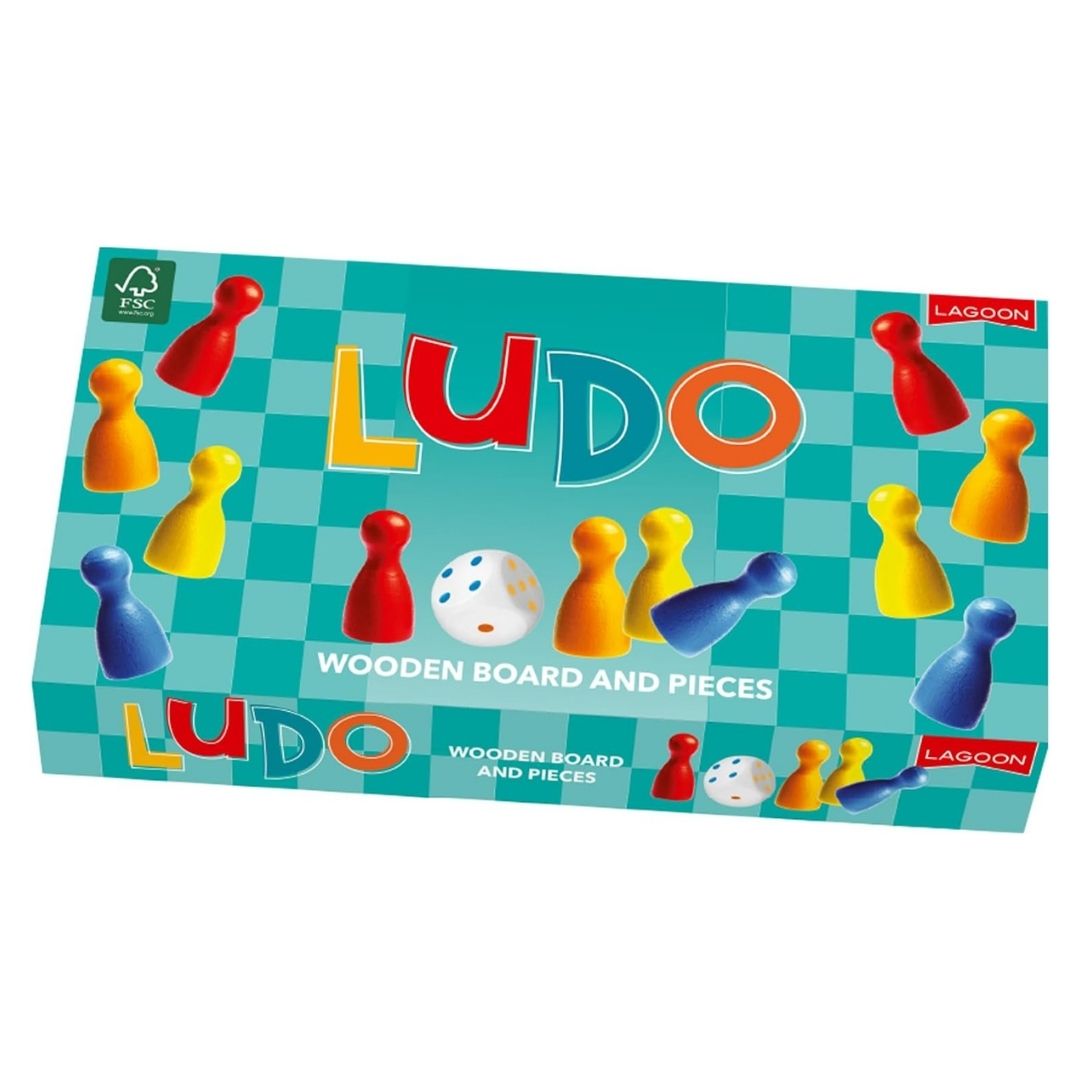 Kids Games | Lagoon Ludo Wooden Board Game by Weirs of Baggot Street