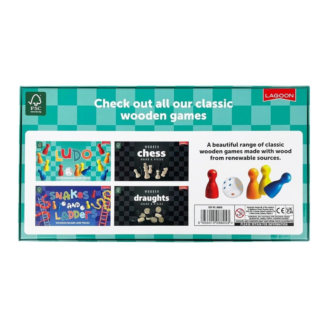 Kids Games | Lagoon Ludo Wooden Board Game by Weirs of Baggot Street