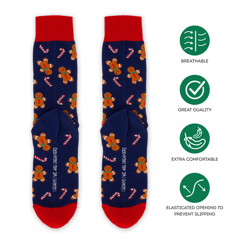 Legami Christmas Socks Kids Gingerbread by Weirs of Baggot Street