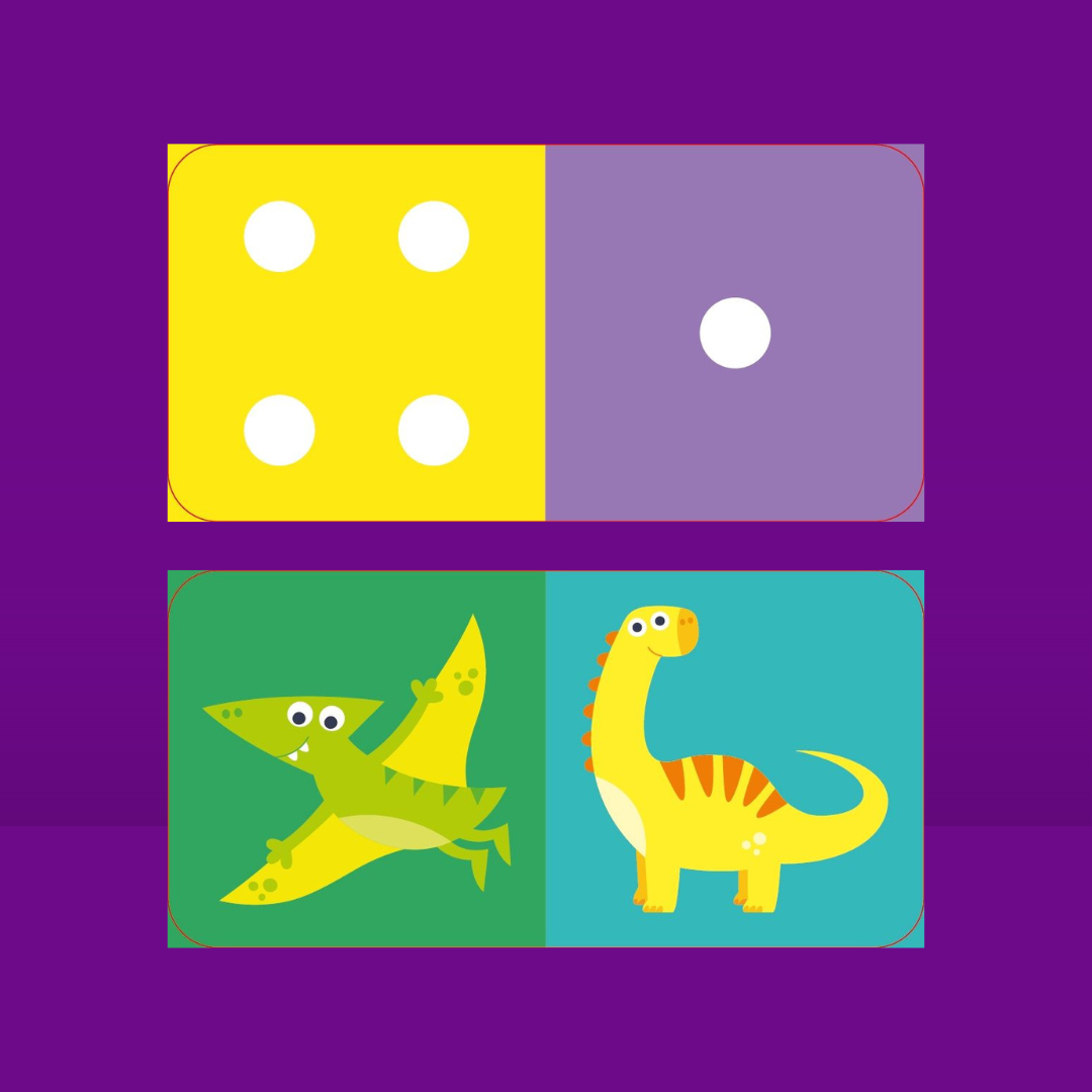 Little Bookworms | Usborne Dinosaur Dominoes Game by Weirs of Baggot Street