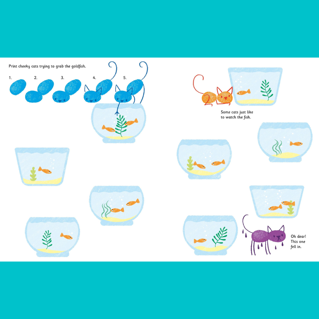 Little Bookworms | Usborne Fingerprint Activities Cats And Dogs by Weirs of Baggot Street