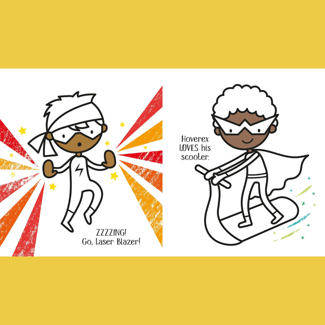 Little Bookworms | Usborne First Colouring Superheroes by Weirs of Baggot Street