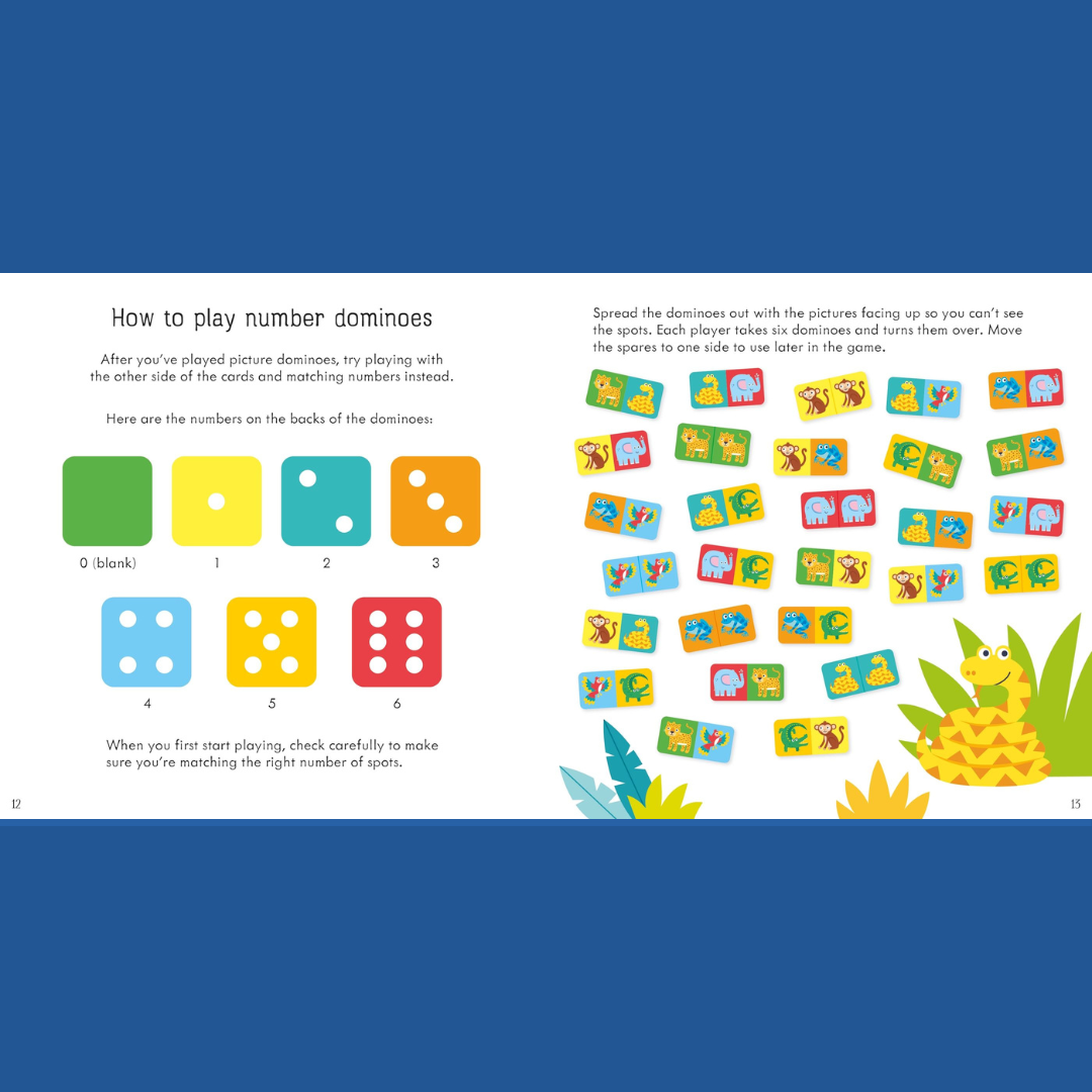 Little Bookworms | Usborne Jungle Dominoes Game by Weirs of Baggot Street