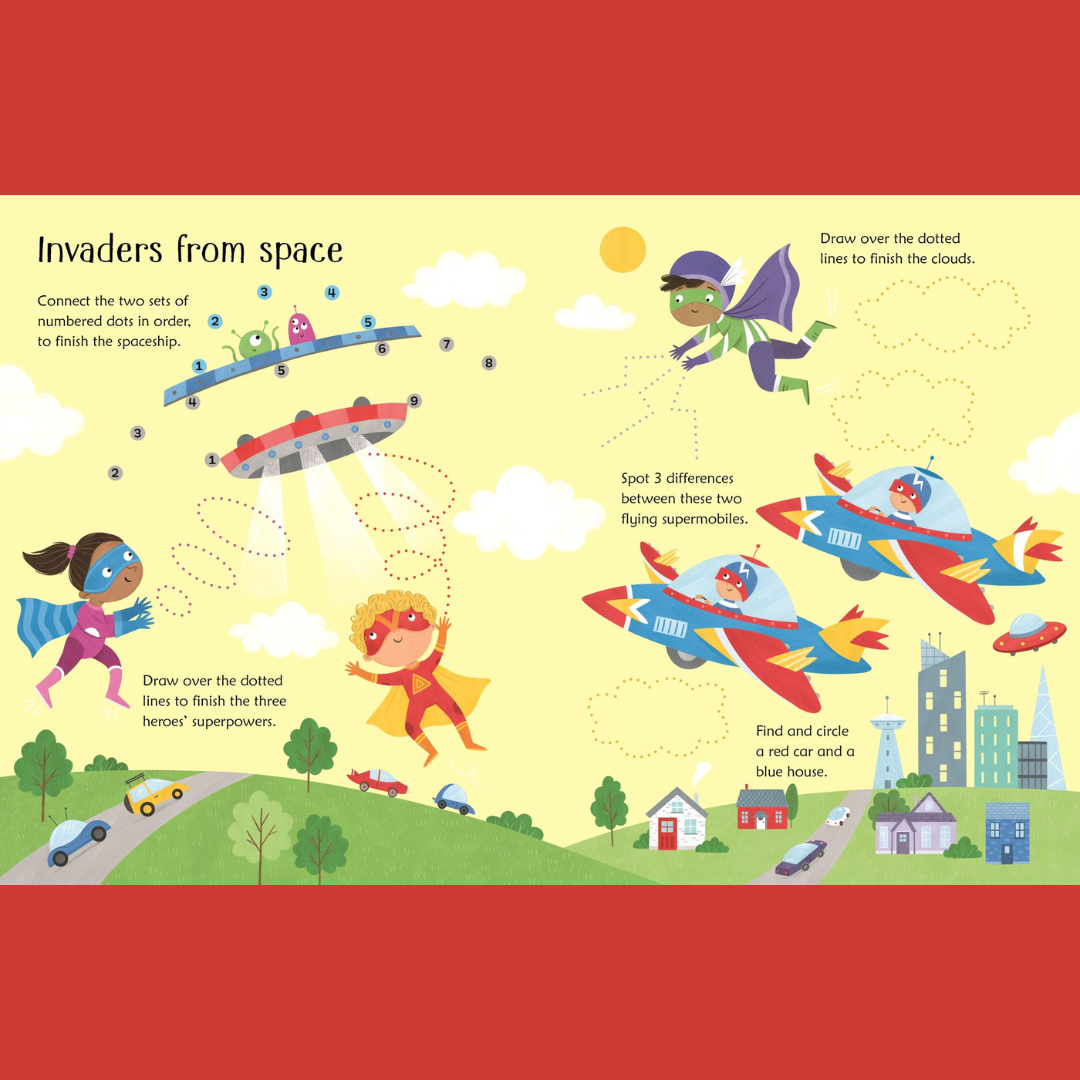 Little Bookworms | Usborne Wipe-Clean Superhero Activities by Weirs of Baggot Street