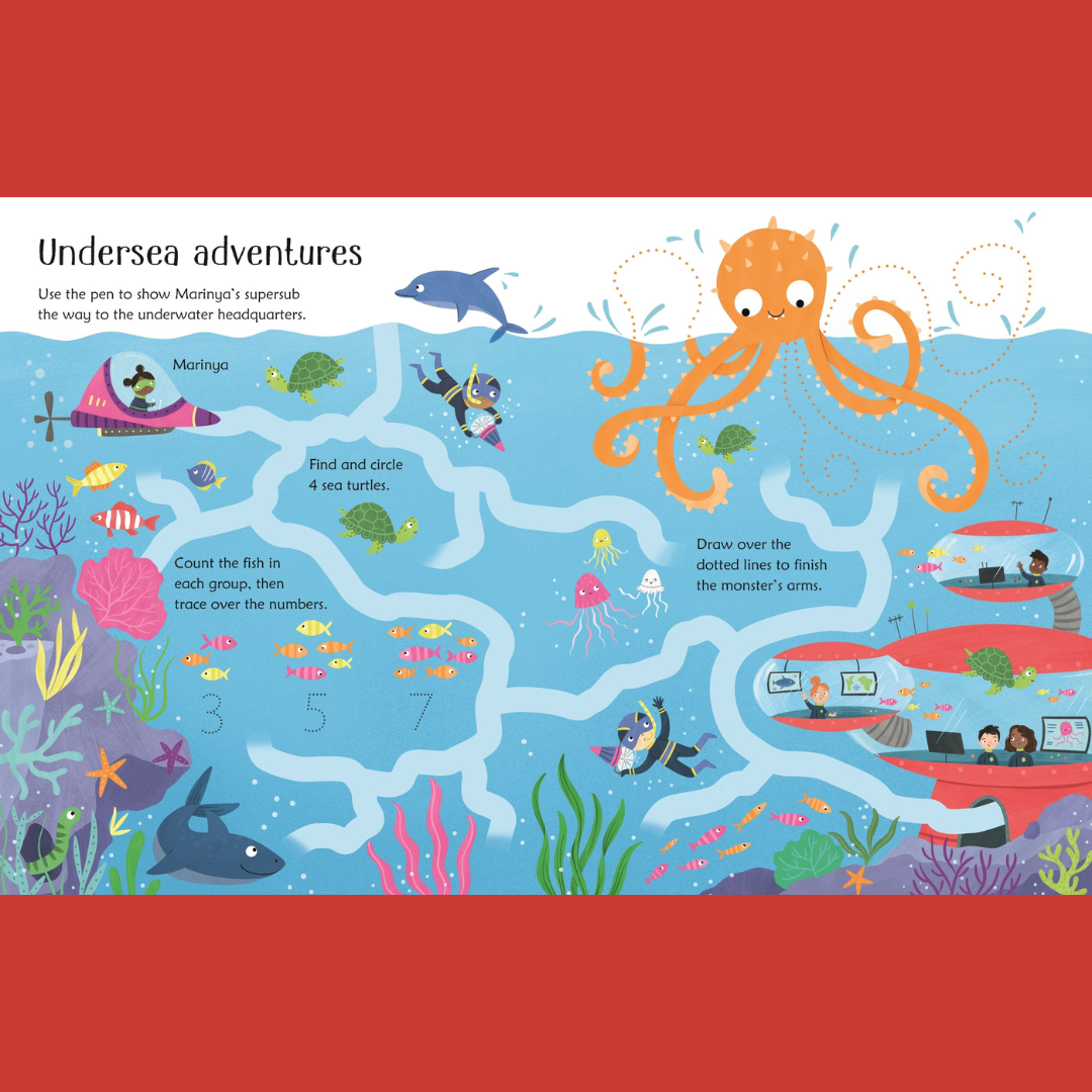 Little Bookworms | Usborne Wipe-Clean Superhero Activities by Weirs of Baggot Street