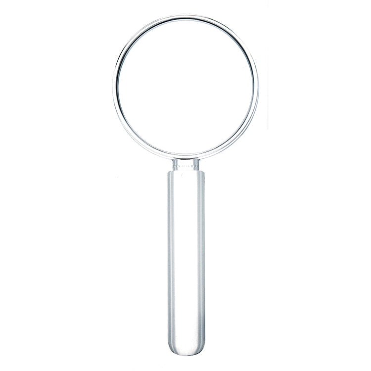 Clear Kikkerland 2-in-1 handheld magnifier with round lens