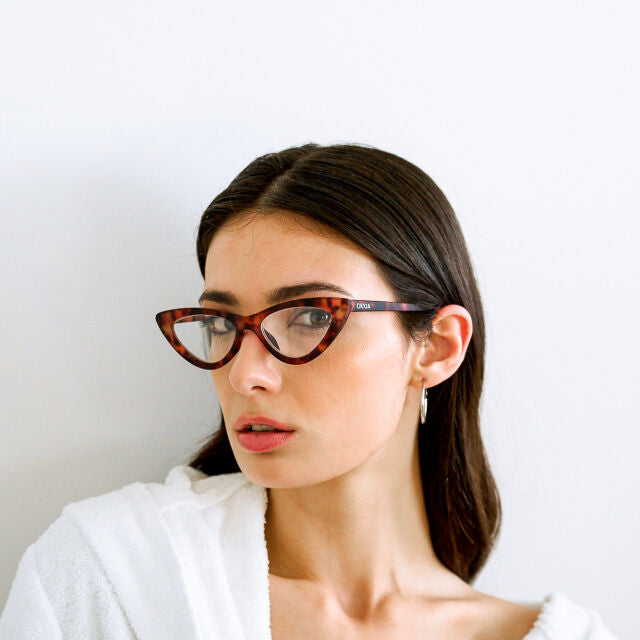 Fab Gifts | Okkia Reading Glasses Adriana Cat Havana 1.00 by Weirs of Baggot Street