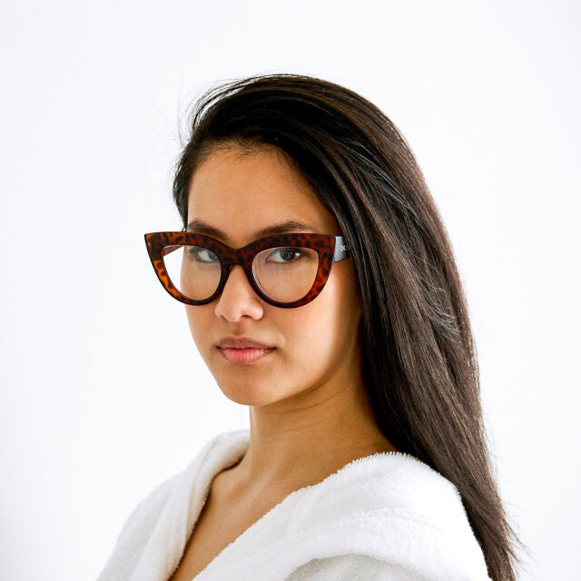 Fab Gifts | Okkia Reading Glasses Claudia Big Cat Havana 2.50 by Weirs of Baggot Street